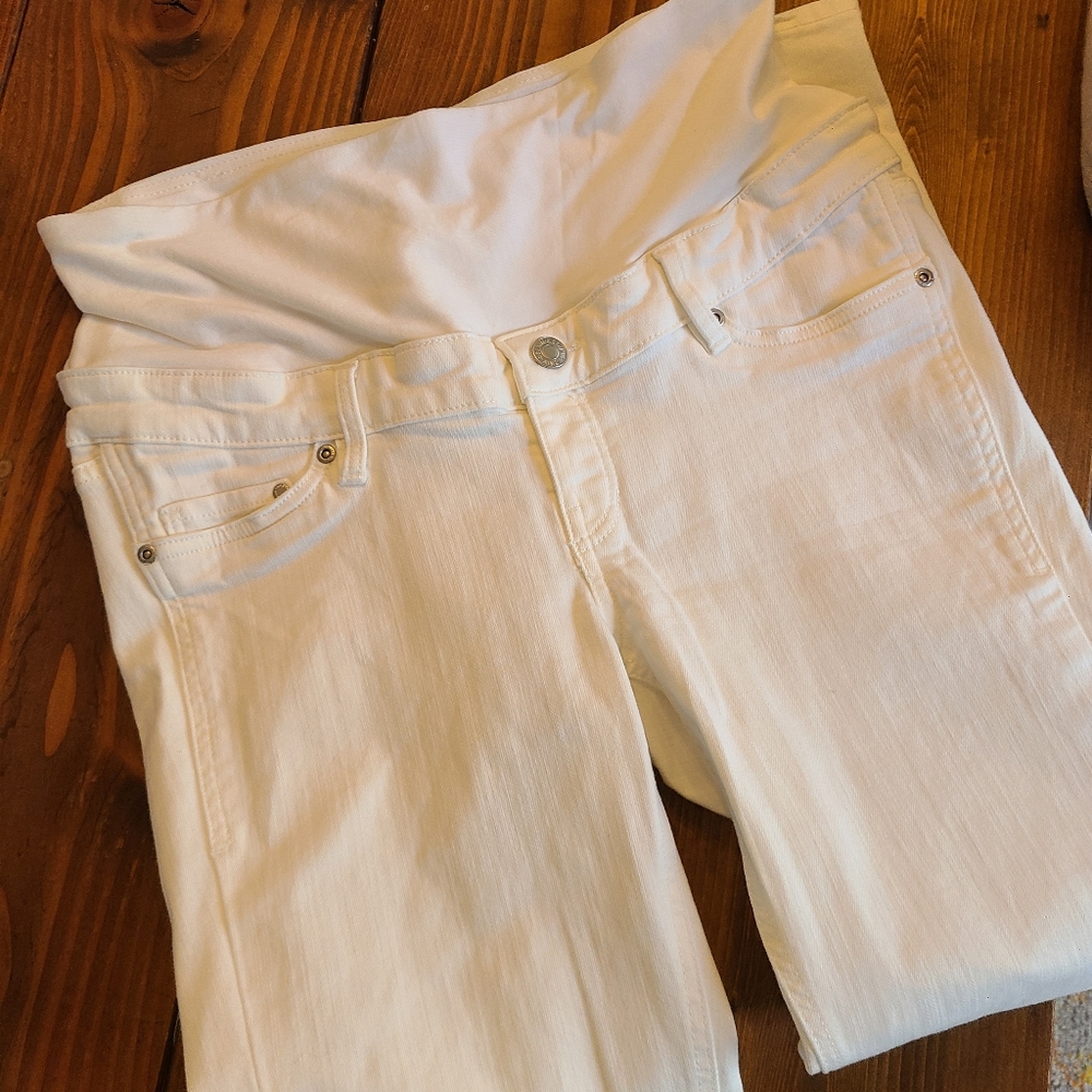 White Maternity Jeans - 6 - Picture 3 of 5
